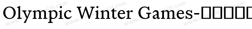Olympic Winter Games字体转换